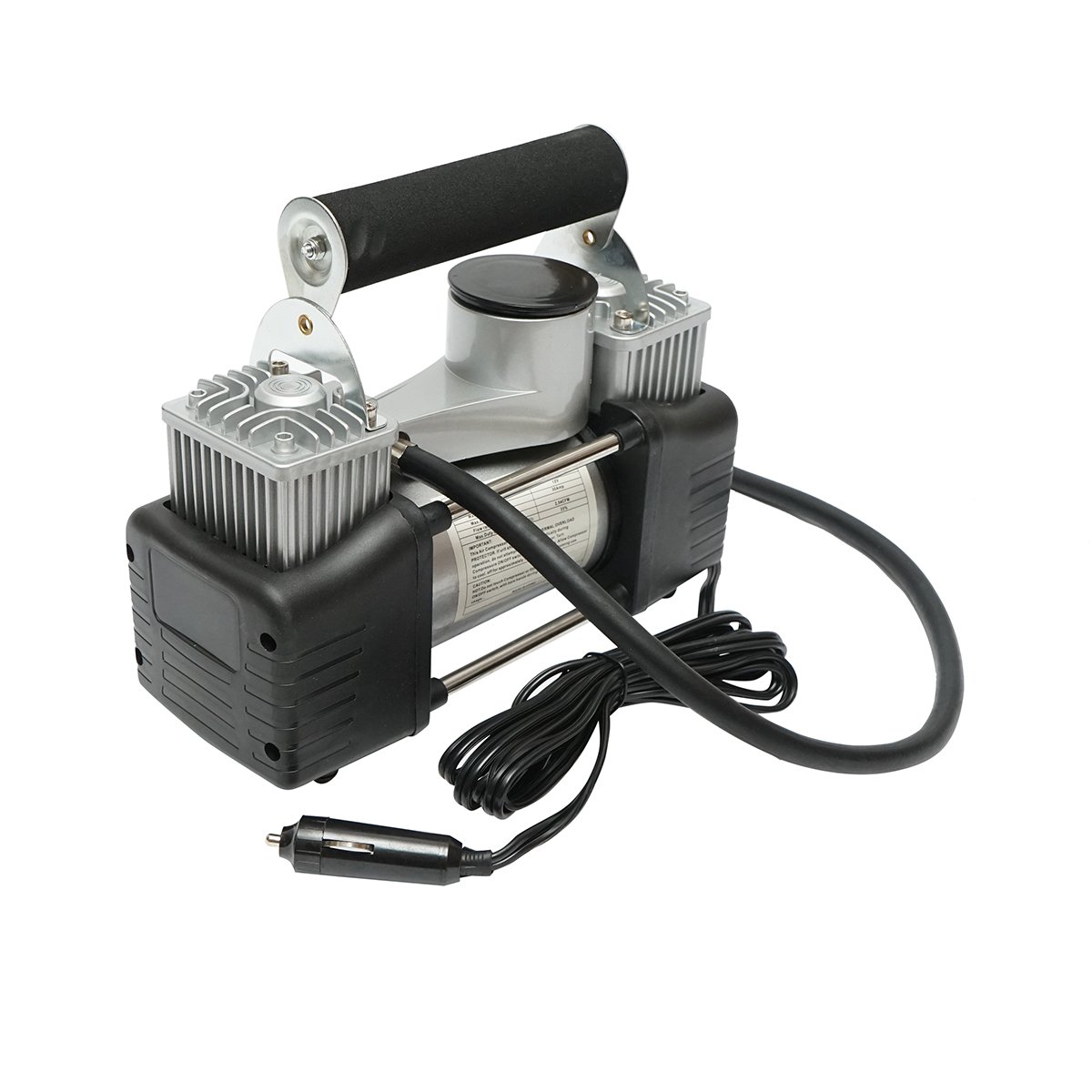 Compresor aer umflat roti 12V, 150PSI, 85l/min, 2 cilindrii, cablu 3m pentru priza bricheta auto